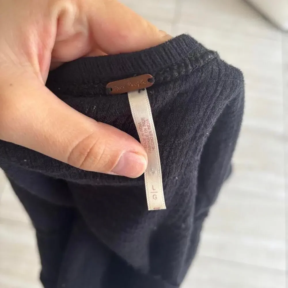 Free people black long sleeve